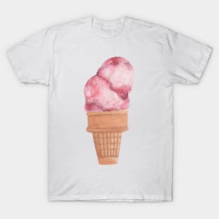 Waffle ice cream watercolor T-Shirt